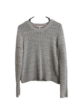 Victoria's Secret Light Gray Textured Crewneck Sweater